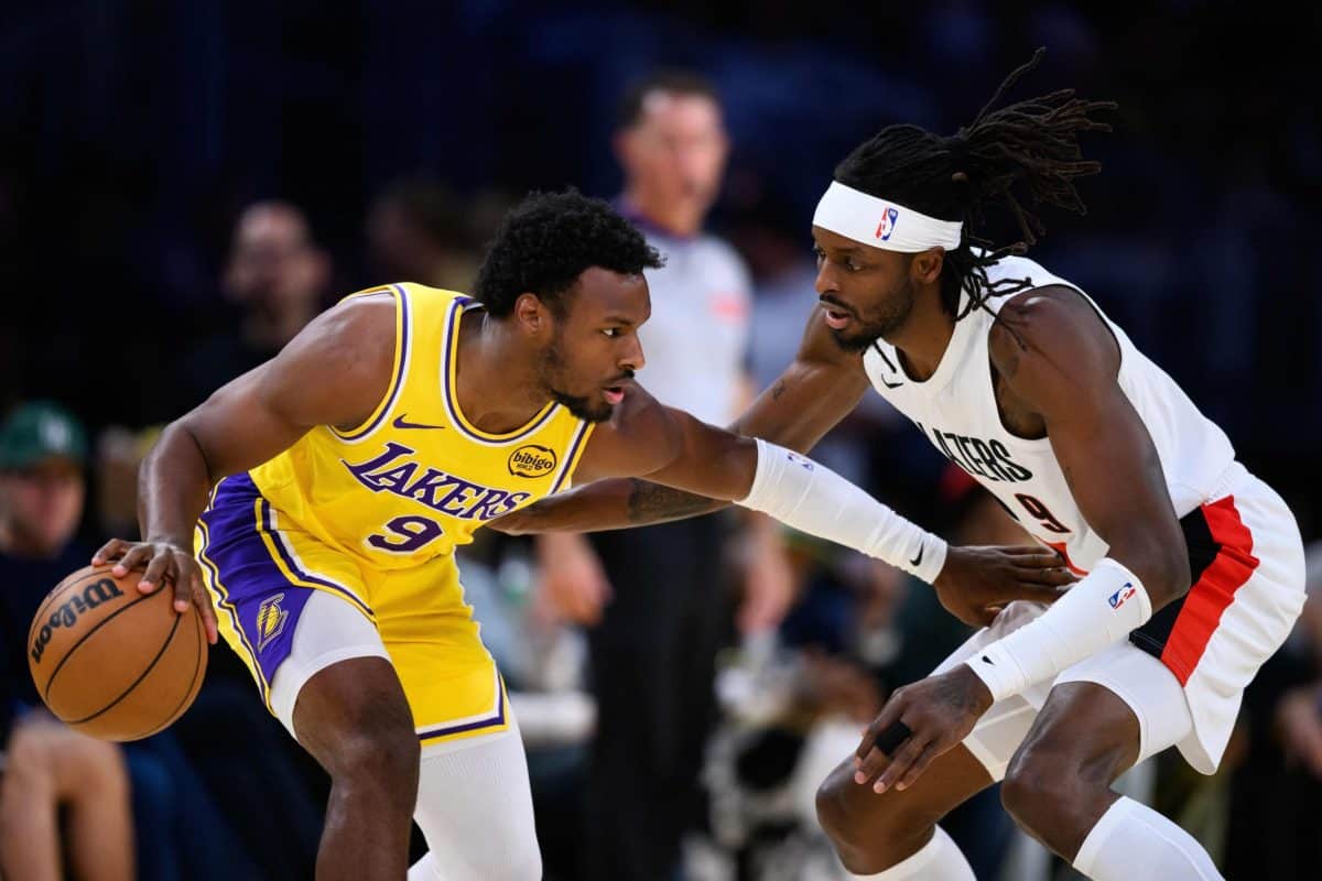 Los Angeles Lakers Bronny James vs Trail Blazers Jerami Grant