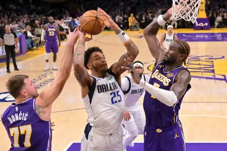 The Dallas Mavericks were bested by the Lakers.