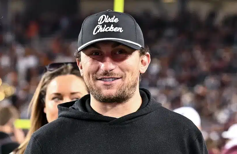 Johnny Manziel looks on prior to the game against the Texas Longhorns
